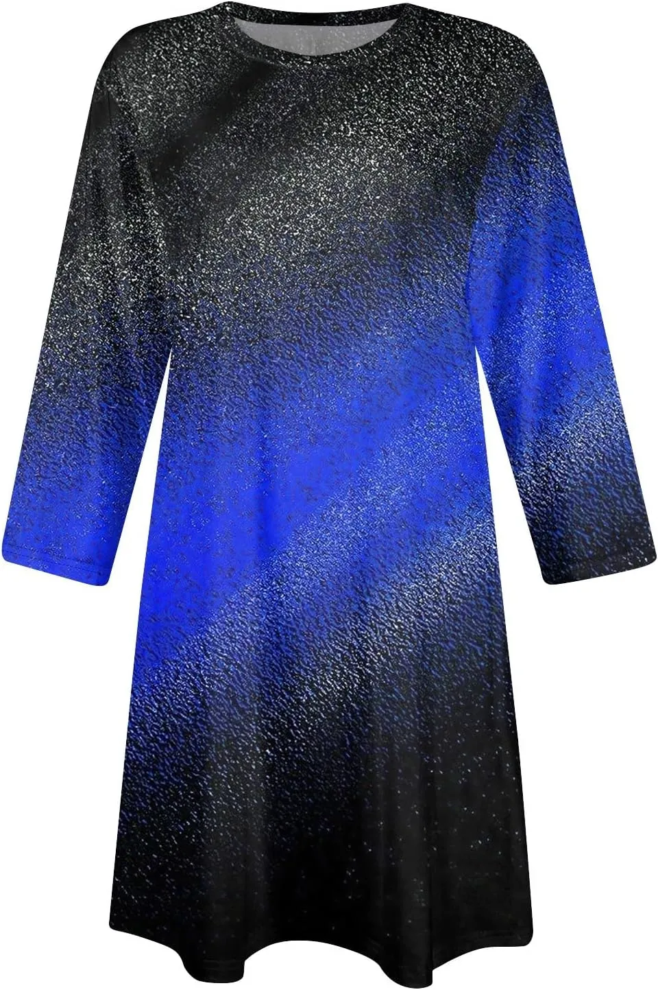 3/4 Sleeve Dress for Women T-Shirt Dresses Casual Crewneck Loose fit Swing Tunic Dresses Fall