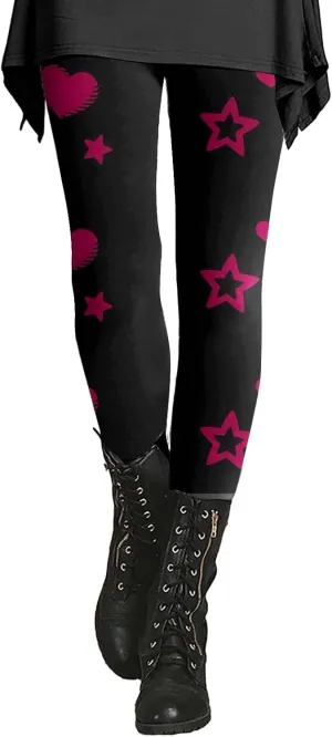 Fall Leggings for Women 2025 Cotton Plus Size Buttery Soft Leggings Valentines Day Tie Dye Leggings