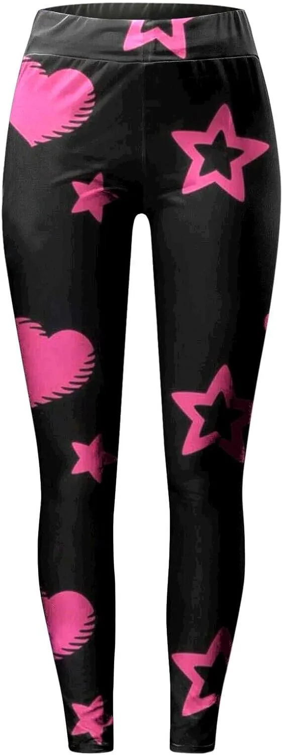 Fall Leggings for Women 2025 Cotton Plus Size Buttery Soft Leggings Valentines Day Tie Dye Leggings
