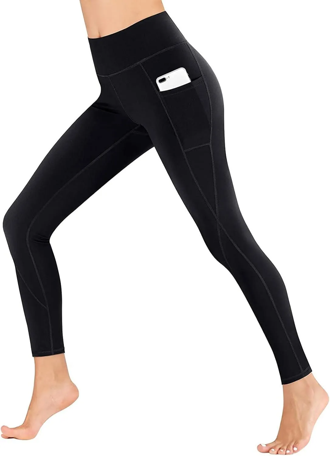 fanmpghleoo Gym Leggings for Women Tummy Control High Waisted Workout Leggings with Pockets Lightweight 7/8 Leggings Summer