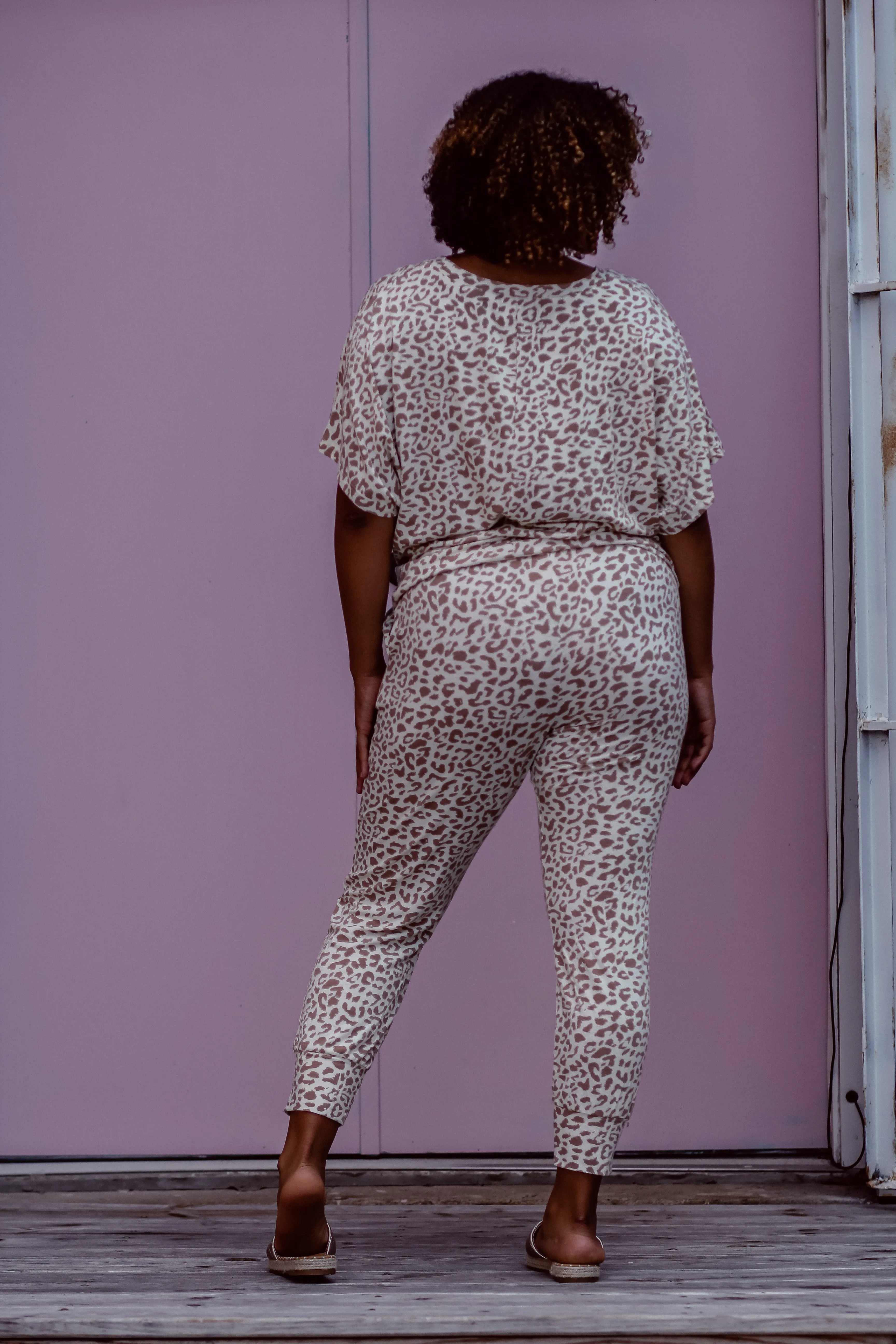 Ivory Leopard Lounge Set
