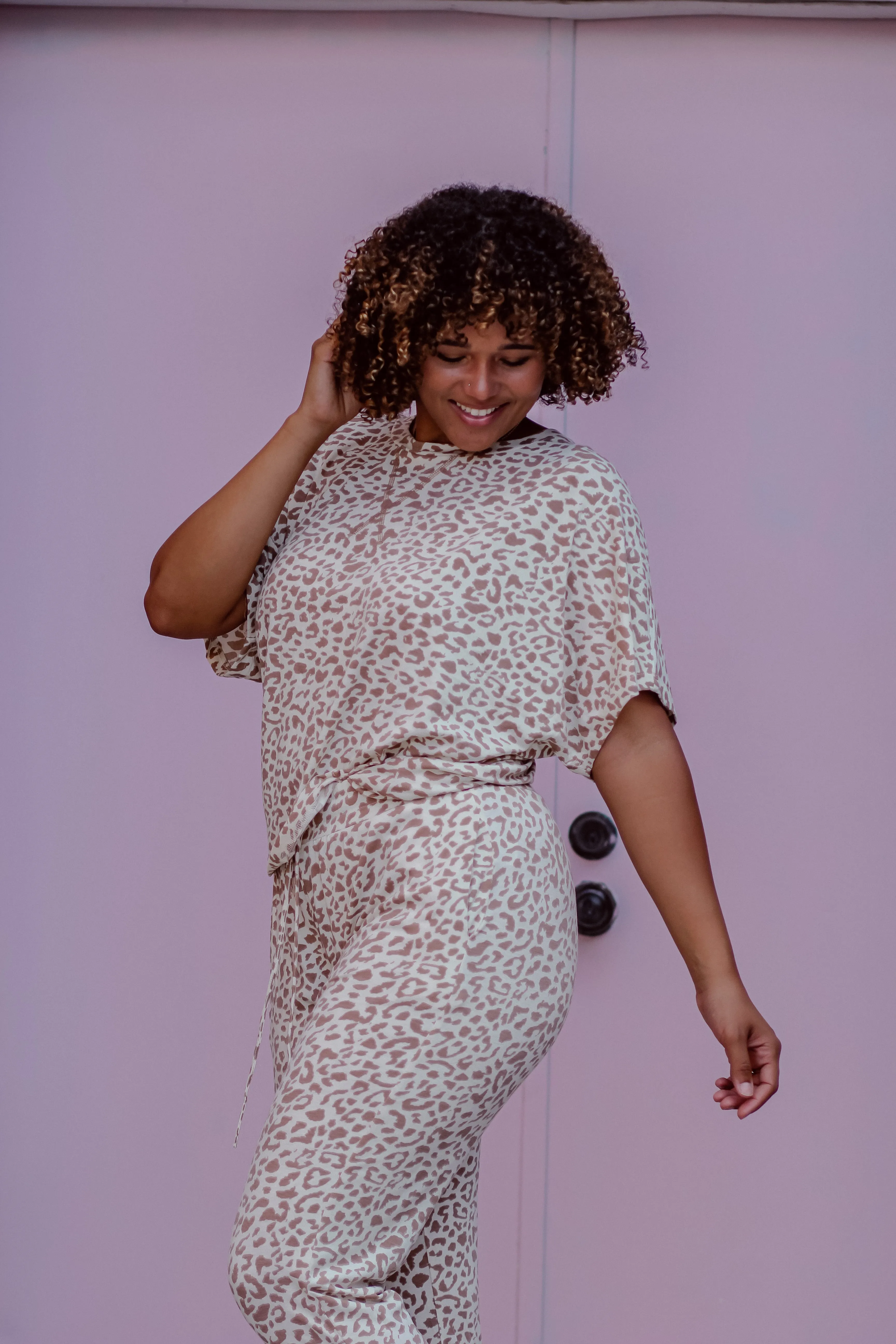 Ivory Leopard Lounge Set