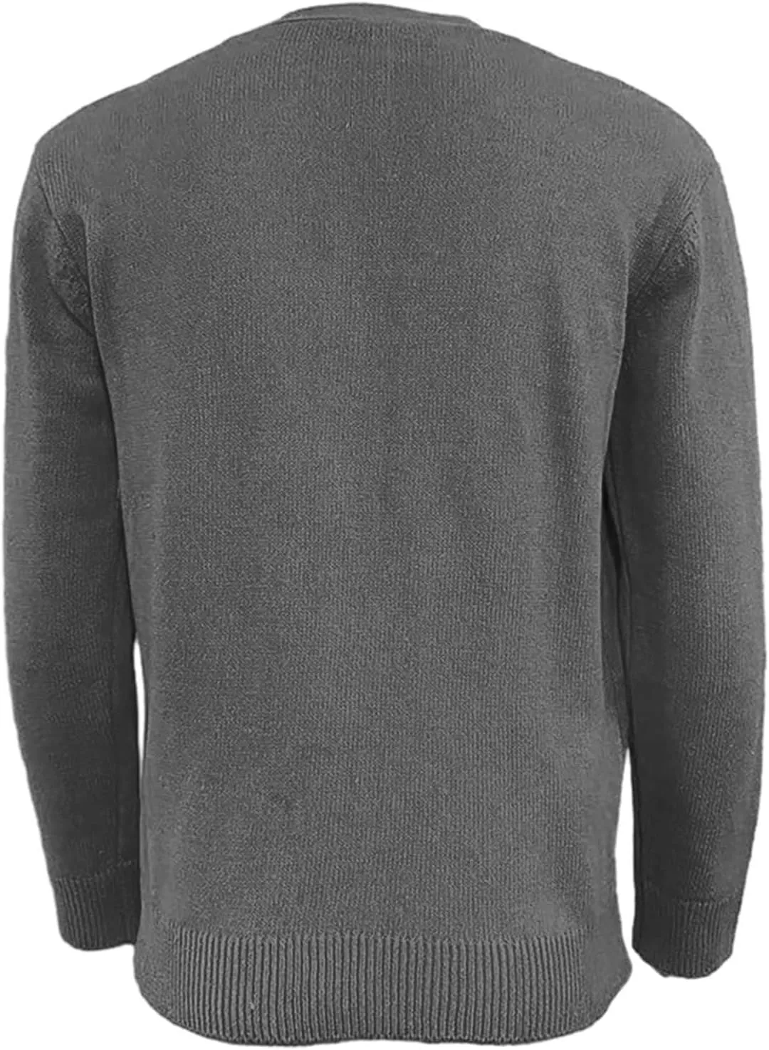 Mens Button Down Knitted Cardigan Sweaters V Neck Long Sleeve Slim Fit Casual Ribbed Knit Textured Sweater S-XXL