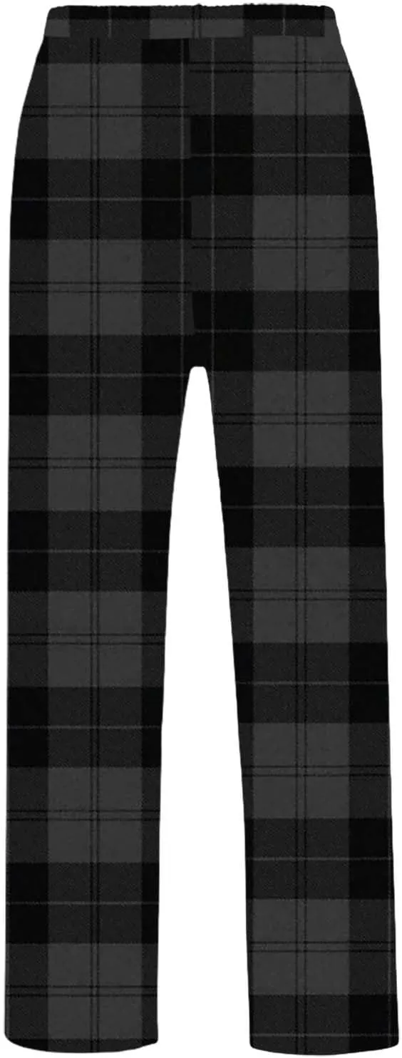 Men's Pajama Pants Drawstring Plaid Pj Flannel Lounge Pants Elastic Waist Loose Soft Comfy PJ Bottoms with Pockets