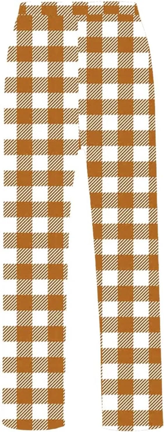 Men's Pajama Pants Drawstring Plaid Pj Flannel Lounge Pants Elastic Waist Loose Soft Comfy PJ Bottoms with Pockets