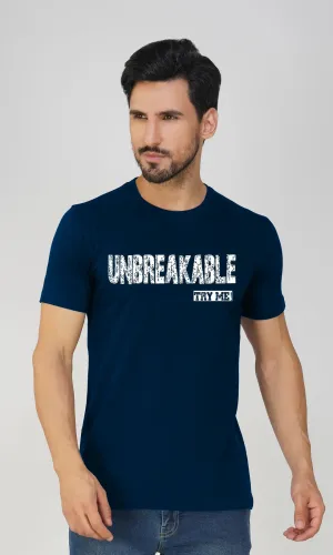 Men's Unbreakable Regular Fit Halfsleeves T-shirts - Navy Blue