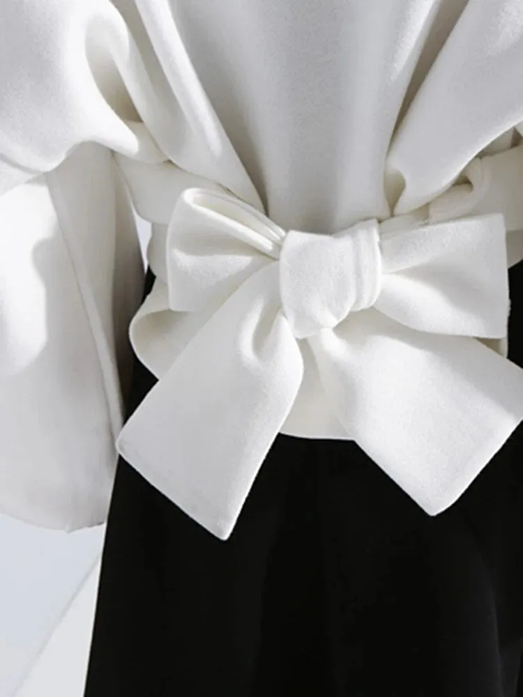 Pre Order:  Back Bowknot Round Collar Sweatshirt
