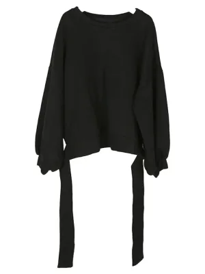 Pre Order:  Back Bowknot Round Collar Sweatshirt