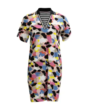 Ribbed Print T-Shirt Dress