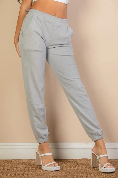Ribbed Side Pocket Joggers