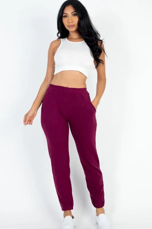 Ribbed Side Pocket Joggers