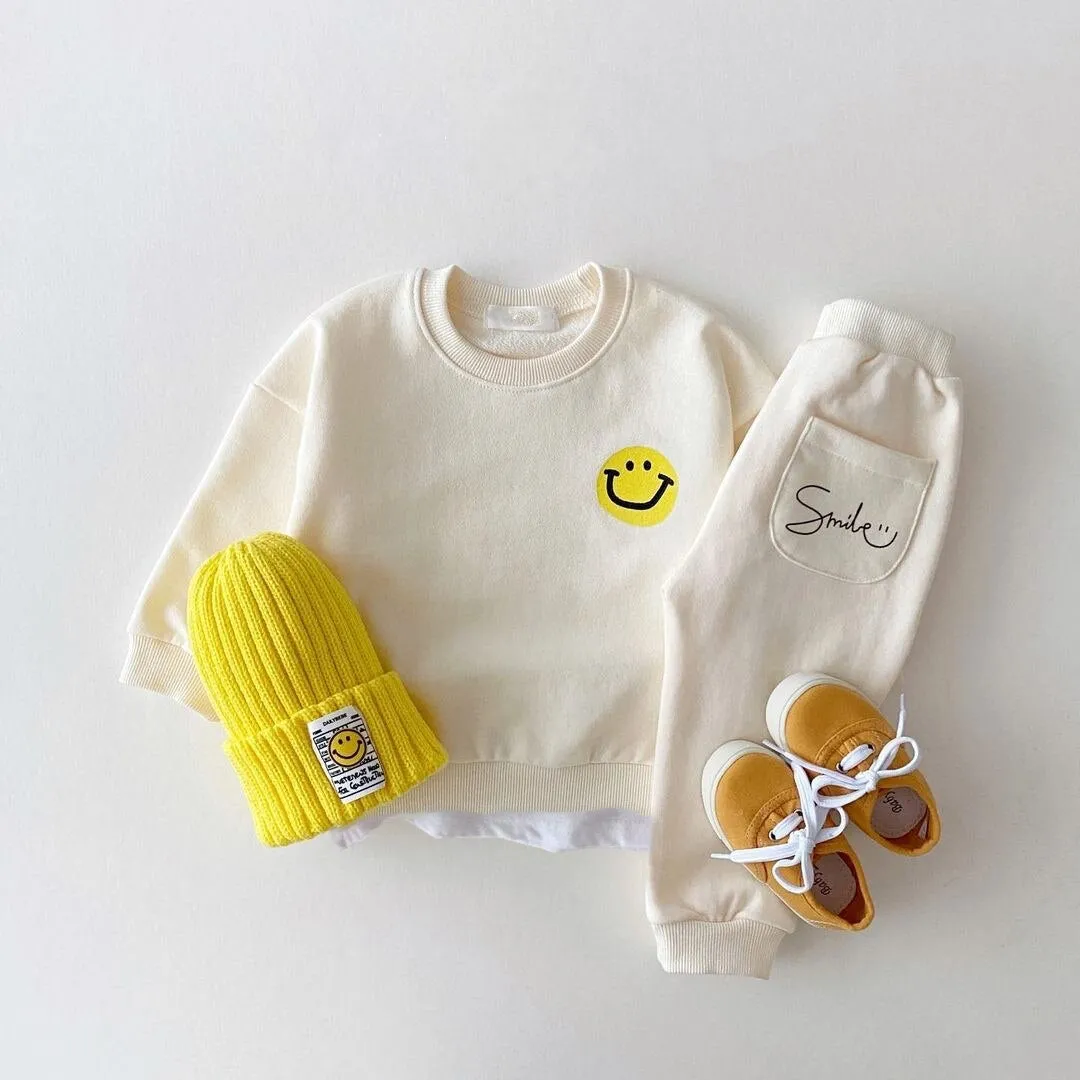'Smile' Smiley Face Jogger Set