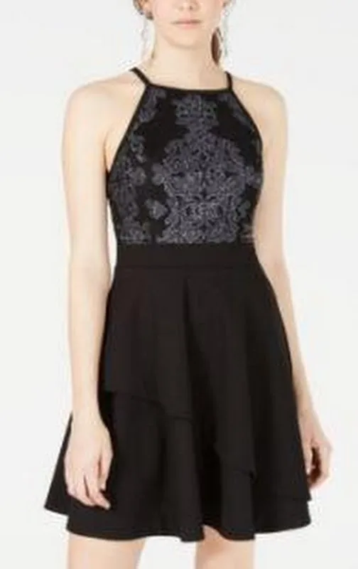 Speechless Juniors Tiered Fit and Flare Dress