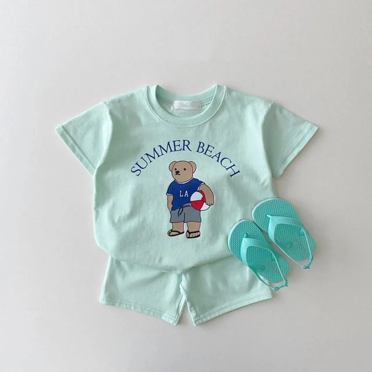 'Summer Beach' Graphic Tee Set