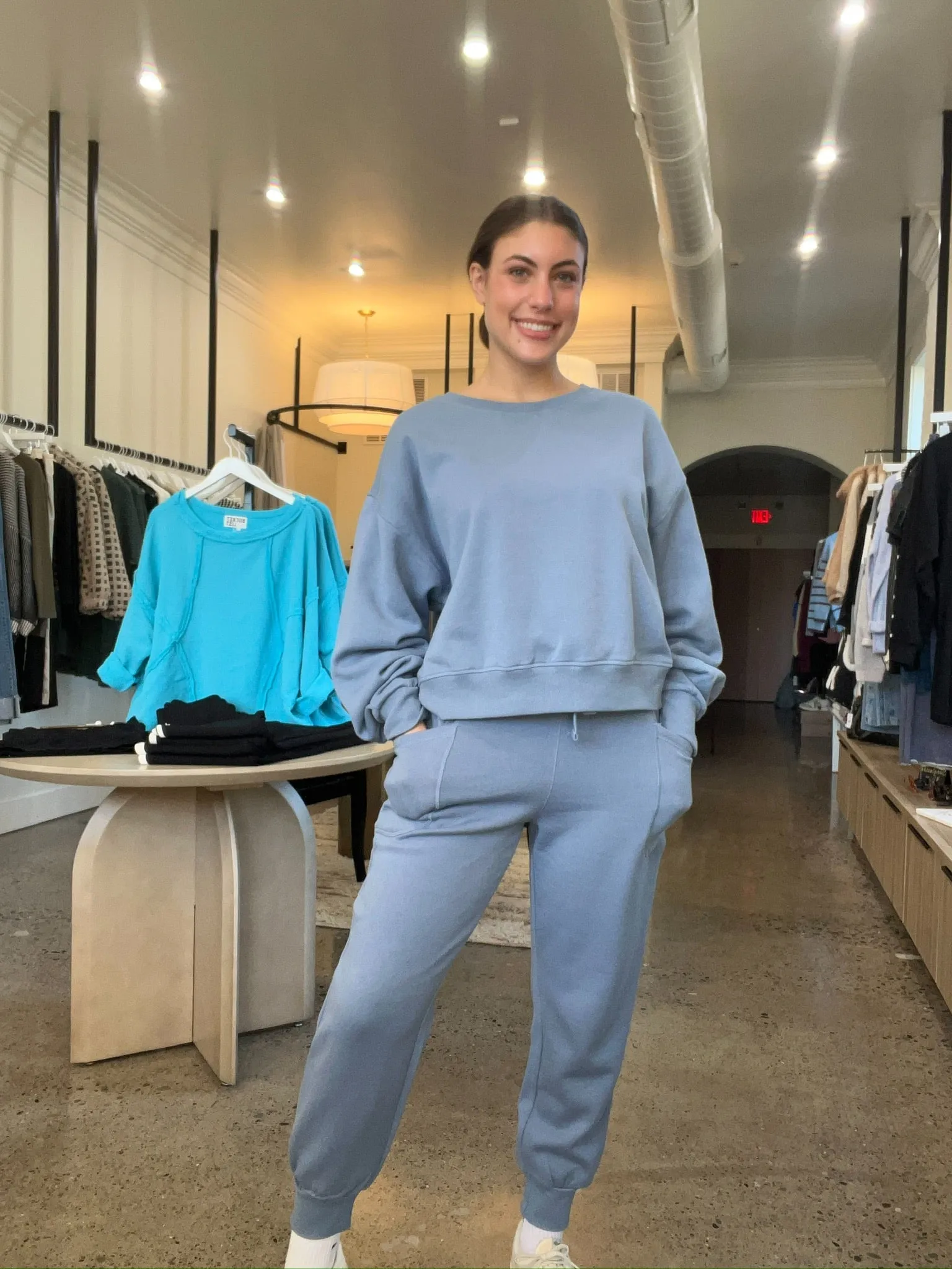Ultra Soft Blue Relaxed Joggers