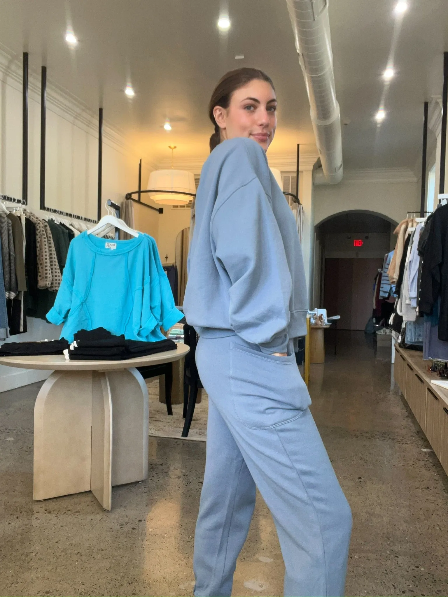 Ultra Soft Blue Relaxed Joggers