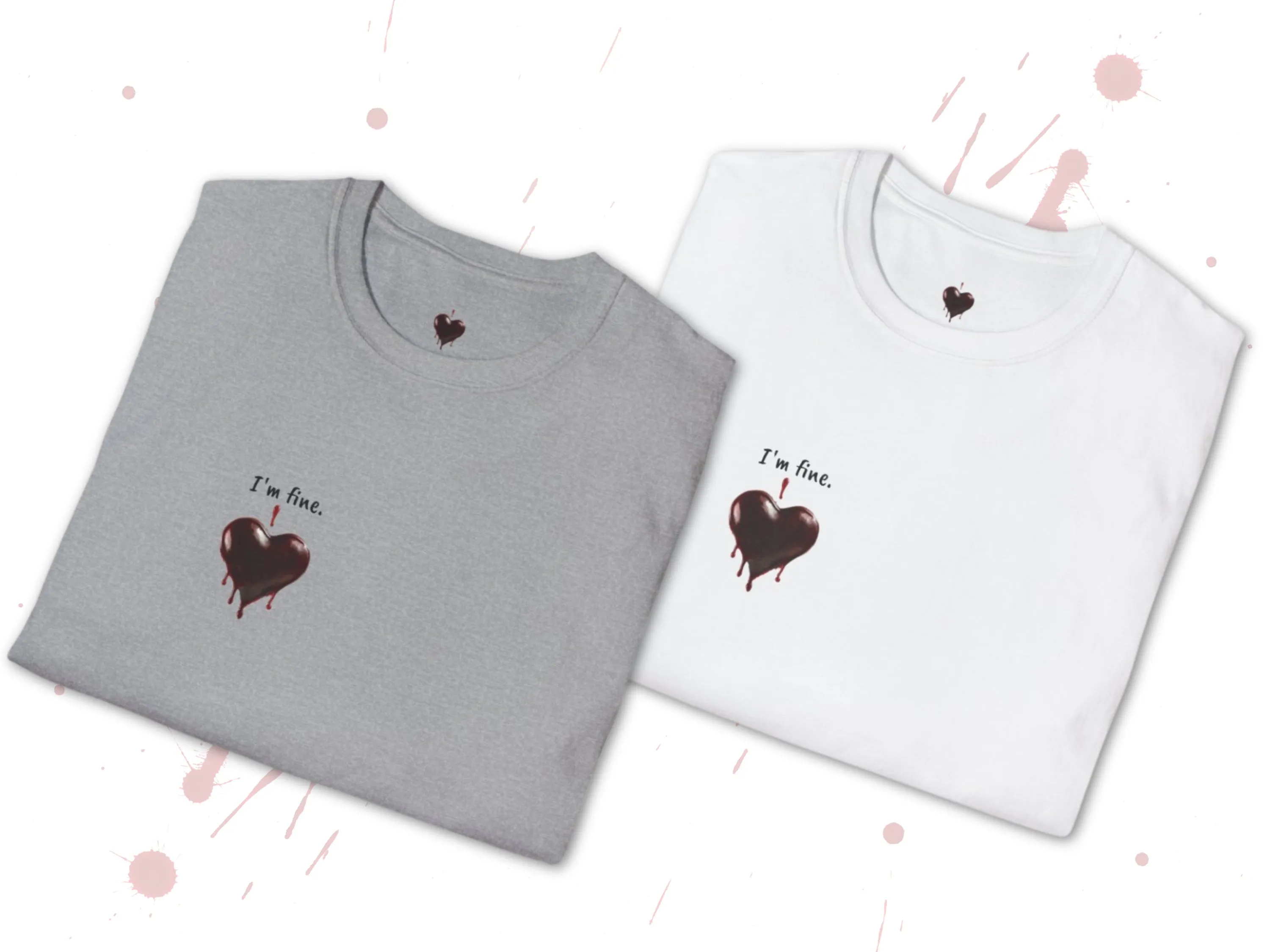 Unisex Bloody Valentine  Anti Valentine's Day I'm fine. Softstyle T-Shirt