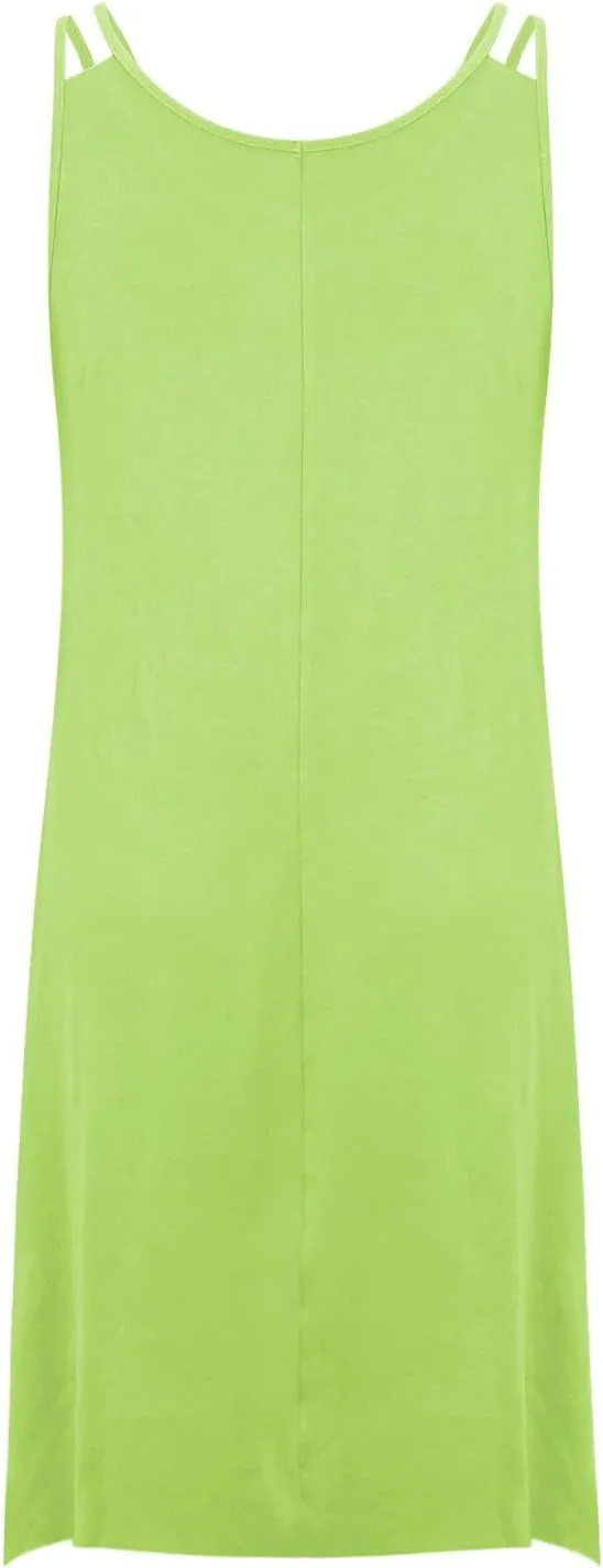 Women Strap Beach Dress Summer Sleeveless Sundress Plus Size Irregular Hem Tank Dresses 2025 Trendy Resort Wear